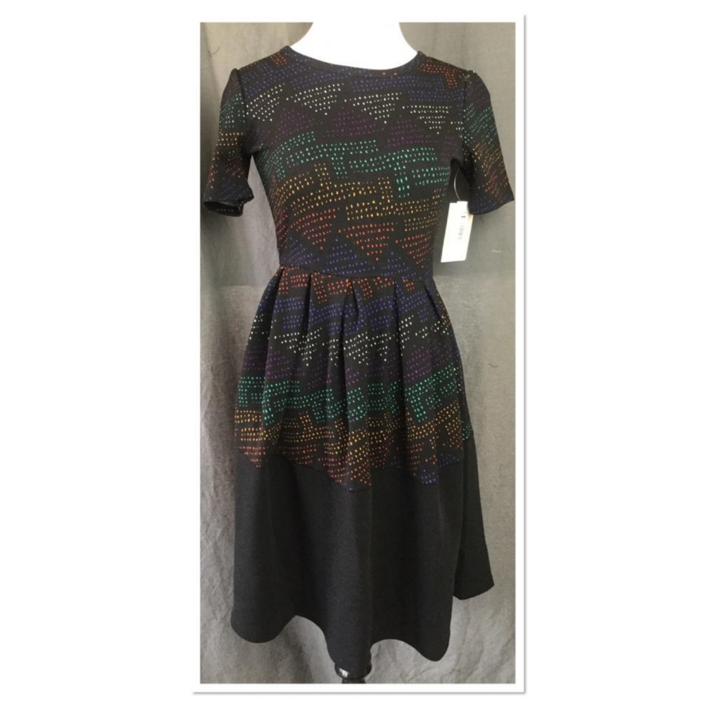 LuLaRoe Amelia Rainbow Dress